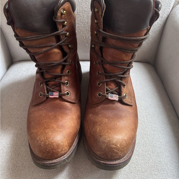 CHIPPEWA LOGGER CHIP-A-TEX MEN'S  Size 10.5D LEATHER  BOOTS Waterproof Soft Toe - Picture 8 of 8